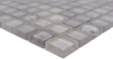 Muestra de mano mosaico de vidrio mosaico azulejo blanco brillante África pared cocina baño ducha MOS68-WL14_m