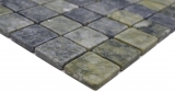Muestra de mano piedra natural mosaico mármol verde mate pared suelo cocina baño ducha MOS42-32-407_m
