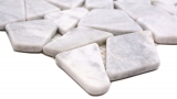 Muestra de la mano de piedra natural de mármol mosaico blanco carrara aspecto mate pared piso cocina baño ducha MOS44-30-2030_m