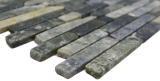 Muestra de mano azulejos de mosaico de piedra natural mármol verde mate pared suelo cocina baño ducha MOS40-0407_m