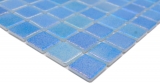 Muestra de mano piscina mosaico piscina mosaico de vidrio azul claro iridiscente multicolor brillante pared suelo cocina baño ducha MOS220-P55251_m