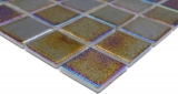 Muestra de mano piscina mosaico piscina mosaico de vidrio negro multicolor iridiscente pared suelo cocina baño ducha MOS220-P55386_m