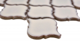 Muestra de mano cerámica mosaico mosaico azulejos blanco antiguo brillante pared suelo cocina baño ducha MOS13-PAW5_m