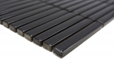 Muestra de mano cerámica mosaico mosaico azulejos negro brillante pared cocina baño ducha MOS24-CG21_m