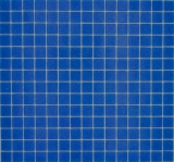 Mosaico de vidrio mosaico azulejo azul oscuro piscina piscina mosaico clásico papel pegado