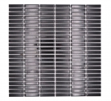 Cerámica mosaico varillas retro 50s 60s correas negro brillante MOS24-BM2