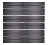 Barras de mosaico de cerámica Modern Art negro mate MOS24-S60
