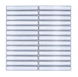 Cerámica mosaico varillas retro vintage 50s 60s tira blanco brillante moteado MOS24-CS66
