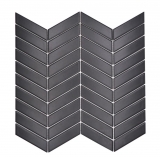 Mosaico cerámico espiga uni negro mate MOS24-EV29