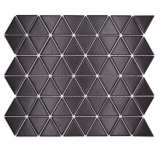 Mosaico cerámico triángulo diamante uni negro mate MOS13-t49