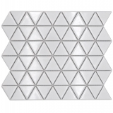 Azulejo de mosaico de cerámica triángulo diamante uni blanco brillante MOS13-t51