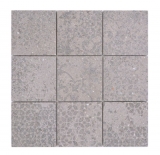 Mosaico de cerámica de gres porcelánico gris claro antracita con dibujos MOS23-G7