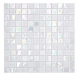 Mosaico de vidrio mosaico azulejo pequeño flip flop iridiscente blanco multicolor MOS65-S10