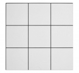 Estera de mosaico autoadhesiva metal aspecto azulejo blanco con junta negra MOS200-W01