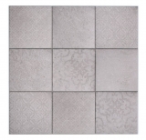 Mosaico autoadhesivo estera de vinilo shabby chic ornamento gris MOS200-SCELLO