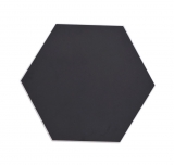 Mosaico de vinilo hexagonal autoadhesivo negro MOS200-S03