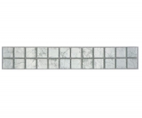 Mosaico frontera frontera mosaico de vidrio mosaico azulejo estructura de plata MOS123BOR-8SB16