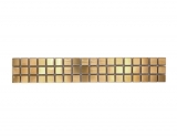 Mosaico cenefa cenefa oro acero inoxidable ligeramente cepillado MOS129BOR-0707