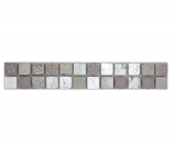 Borde de mosaico Borde de mosaico de vidrio Mezcla de resina Estructura de plata MOS83BOR-CB33
