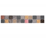 Mosaico cenefa cenefa mosaico de vidrio piedra mezcla gris negro oro MOS83BOR-0207