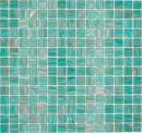 Mosaico de vidrio mosaico azulejo verde turquesa cobre iridiscente MOS230-G65