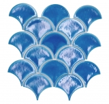 Mosaico de cerámica azul oscuro brillante ventilador mirada mosaico azulejo cocina azulejo de la pared espejo baño ducha pared MOS13-FS3_f