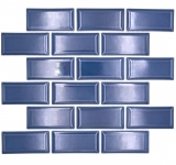Mosaico de cerámica azul cobalto brillante metro mirada mosaico azulejo pared de la cocina azulejo espejo baño ducha pared MOS24-04K_f