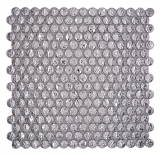 Mosaico de cerámica plata brillante mirada redonda mosaico azulejo cocina pared azulejo espejo baño MOS10-0207_f