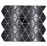 Cerámica mosaico negro brillante triángulo mirada mosaico azulejo cocina pared azulejo espejo baño ducha pared MOS13-t59_f