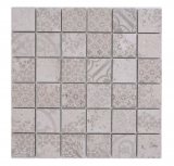 Cerámica mosaico beige mate retro look mosaico azulejo cocina pared azulejo espejo baño ducha pared MOS14-B1_f