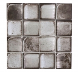 Azulejo de mosaico de vidrio mosaico gris brillante cemento mirada azulejo cocina pared azulejo espejo baño ducha pared MOS88-S04_f