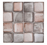 Azulejo de mosaico de vidrio mosaico beige brillante cemento mirada azulejo cocina pared azulejo espejo baño ducha pared MOS88-S08_f