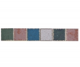Borde Borde mosaico multicolor mate aspecto retro mosaico azulejo pared cocina azulejo espejo baño ducha pared MOS24BOR-1234_f