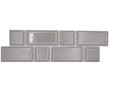 Borde Borde mosaico gris brillante metro mirada mosaico azulejo pared de la cocina azulejo espejo baño ducha pared MOS26BORWM-0202_f