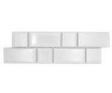 Frontera Frontera mosaico blanco brillante metro mirada mosaico azulejo de la pared de la cocina azulejo espejo baño ducha pared MOS26BORWM-0101_f