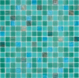 Mosaico de vidrio mosaico azulejo mezcla turquesa verde cobre brillante piscina mirada mosaico azulejo cocina pared azulejo espejo baño ducha pared MOS200-SMT_f