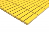 Muestra de mano cerámica mosaico varillas retro vintage 50s 60s correas amarillo brillante MOS24-BM6_m