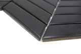 Muestra de mano mosaico cerámico espiga uni negro mate MOS24-EV29_m