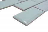 Muestra de mano mosaico cerámico Metro composite look uni menta verde pastel MOS24-06M_m