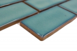 Muestra de mano mosaico cerámico Metro Sybway composite uni petrol green glossy MOS26-716_m