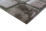 Muestra de mano mosaico de vidrio mosaico azulejo retro vinatage cemento estilo urbano gris MOS88-S04_m