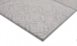 Muestra de mano autoadhesivo mosaico estera vinilo shabby chic ornamento gris MOS200-SCELLO_m