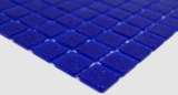 Muestra de mano mosaico de vidrio piscina mosaico flotante azul ultramar manchas azul oscuro MOS200-A20_m