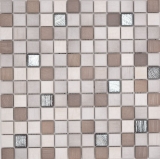 Azulejos de mosaico de cerámica Jasba madera-mix metálico mate aspecto madera pared de la cocina azulejos de baño pared de la ducha / 10 esteras de mosaico