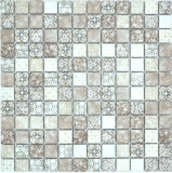 Azulejos de mosaico de cerámica Jasba beige-marrón mate retro look pared de la cocina azulejo del baño pared de la ducha / 10 esteras de mosaico