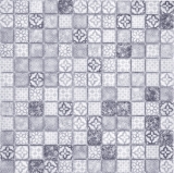 Azulejos de mosaico de cerámica Jasba gris mate retro look cocina pared baño azulejo ducha pared / 10 esteras de mosaico