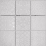 Jasba Clara mosaico gres cerámico gris paris brillante retro look cocina baño ducha MOSJBC138 1 tapete