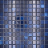 Jasba Agrob Buchtal Fresh mosaico gres cerámico azul profundo mezcla brillante cocina baño ducha MOSJBF217 1 estera