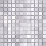 Jasba Agrob Buchtal Fresh mosaico cerámica gres mezcla gris plata brillante cocina baño ducha MOSJBF219 1 tapete