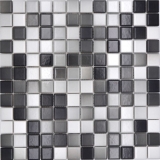 Jasba Agrob Buchtal Fresh mosaico cerámica gres blanco gris mezcla brillante cocina baño ducha MOSJBF221 1 tapete